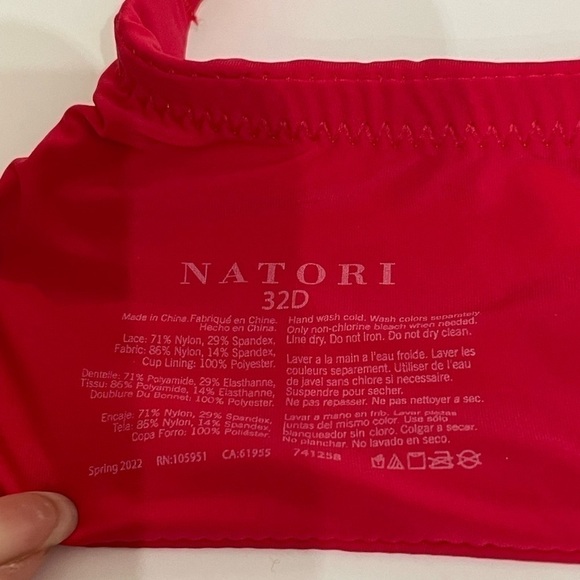 NATORI Avail Full Figure Convertible Underwire Bra 32D #741258 in Chili - Picture 6 of 8